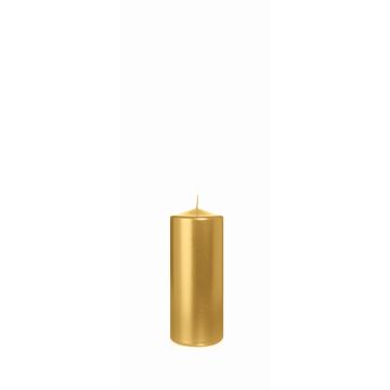 ROSELLA Christmas candle, gold, 15 cm, Ø 6 cm, 54h – Made in Germany ROSELLA Christmas candle, gold, 15 cm, Ø 6 cm, 54h – Made in Germany