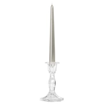 ANAMARIA glass candle holder for taper candles, clear, 15.3 cm, Ø6 cm ANAMARIA glass candle holder for taper candles, clear, 15.3 cm, Ø6 cm