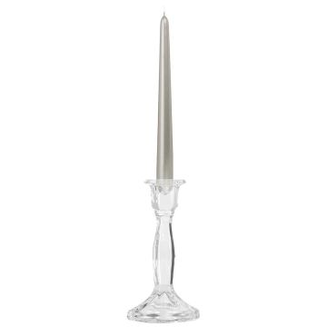 ANAMARIA glass candle holder for taper candles, clear, 19 cm, Ø 6 cm ANAMARIA glass candle holder for taper candles, clear, 19 cm, Ø 6 cm