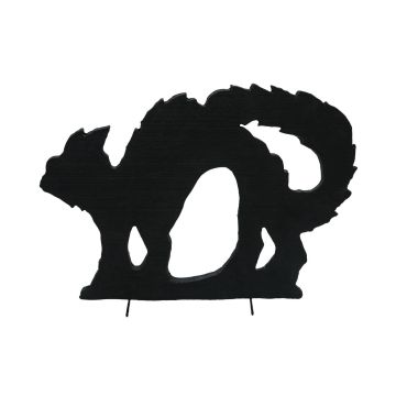 Halloween Decorative Silhouette Cat SPOOKY CAT, black, 43cm