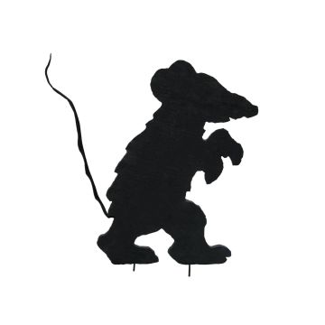 Halloween Decorative Silhouette Mouse SPOOKY MOUSE, black, 56cm