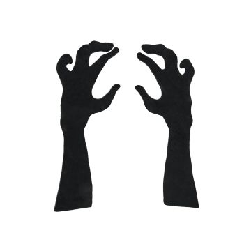 Halloween decorative figure silhouette: SPOOKY HANDS, black, 16"/40cm Halloween decorative figure silhouette: SPOOKY HANDS, black, 16"/40cm