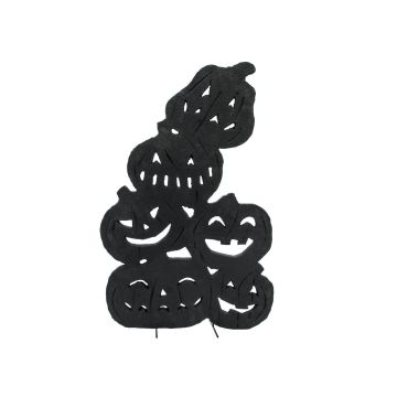 Halloween decorative silhouette pumpkins SPOOKY PUMPKINS, black, 82cm