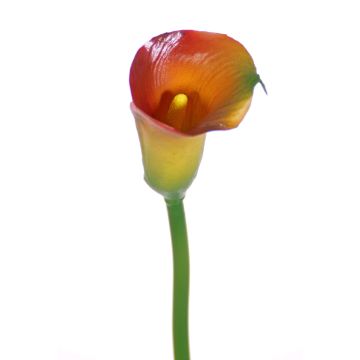 Fake Calla flower CHIDORA, orange-yellow, 22"/55cm, 2"x2.4"/5x6cm Fake Calla flower CHIDORA, orange-yellow, 22"/55cm, 2"x2.4"/5x6cm