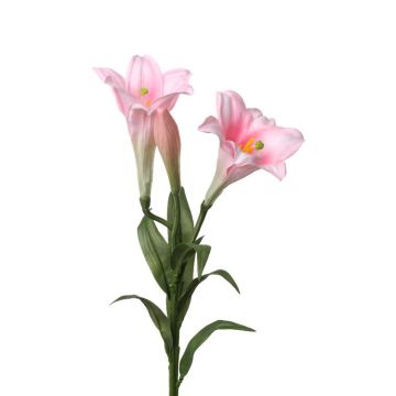 Fake flower Easter lily ERISA, light pink, 30"/75cm, Ø 3.1"-4.3"/8-11cm