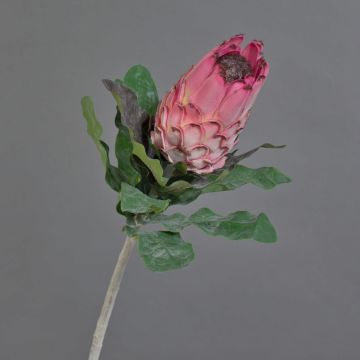 Textile flower Protea NELLI, pink, 30"/75cm, Ø 3.1"/8cm