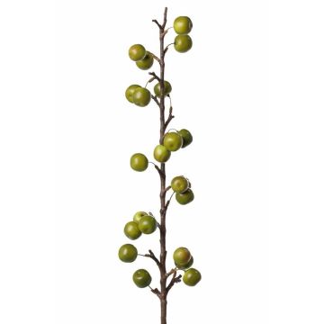 Decorative apple tree branch BORIAN with fruits, green, 3ft/95cm