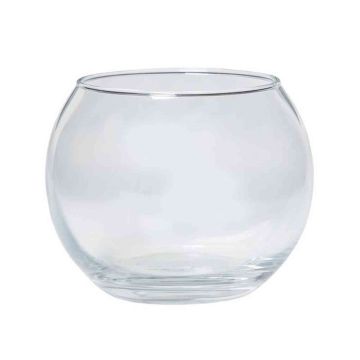Tealight holder TOBI OCEAN, globe/round, clear, 3.3"/8,5cm, Ø4.3"/11cm