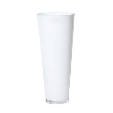 Floor vase ANNA OCEAN, funnel/round, white, 18"/43cm, Ø8"/18cm