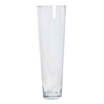 Floor vase ANNA OCEAN, funnel/round, clear, 28"/70cm, 8.66"/Ø22cm