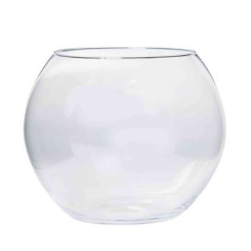 Candle glass TOBI OCEAN, globe/round, clear, 9"/24cm, Ø10"/26cm