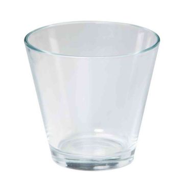 Flower pot THEA, conical/round, clear, 5.1"/12,5cm, Ø5.5"/13,5cm