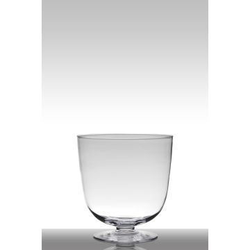 Table light glass SHIRLEY on pedestal, conical/round, clear, 11"/28cm, Ø11"/27cm Table light glass SHIRLEY on pedestal, conical/round, clear, 11"/28cm, Ø11"/27cm
