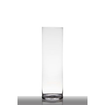 Floor vase of glass SANYA EARTH, cylinder/round, clear, 20"/50cm, Ø6"/15cm