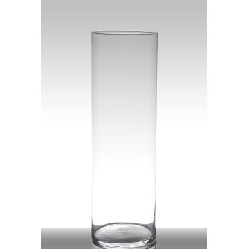 Floor vase of glass SANYA EARTH, cylinder/round, clear, 24"/60cm, Ø7"/19cm