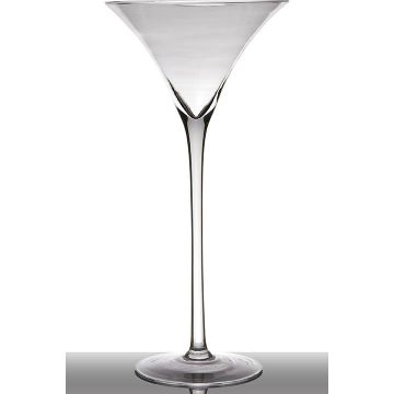 Cocktail glass / martini glass SACHA EARTH on pedestal, conical/round, clear, 20"/50cm, Ø9"/24cm