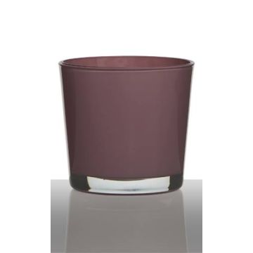 Flower pot ALENA, cylinder/round, dusky pink, 4.3"/11cm, Ø4.5"/11,5cm