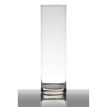 Flower vase SANYA EARTH, cylinder/round, clear, 12"/30cm, Ø3.5"/9cm