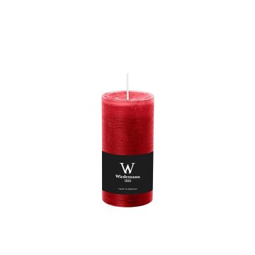 Pillar candle / wax candle AURORA, ruby red, 4.7"/12cm, Ø2.3"/5.8cm, 42h - Made in Germany Pillar candle / wax candle AURORA, ruby red, 4.7"/12cm, Ø2.3"/5.8cm, 42h - Made in Germany