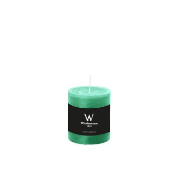 Pillar candle / Wax candle AURORA, mint green, 3.1"/8cm, Ø2.7"/6,8cm, 34h - Made in Germany