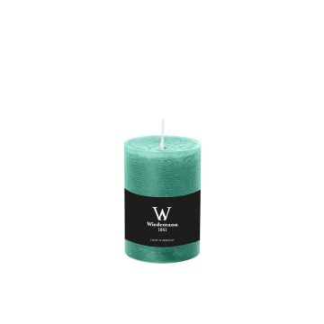 Pillar candle / Wax candle AURORA, mint green, 4"/10cm, Ø2.7"/6,8cm, 42h - Made in Germany