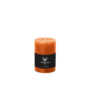 Pillar candle / wax candle AURORA, orange, 3.9"/10cm, Ø2.7"/6.8cm, 42h - Made in Germany Pillar candle / wax candle AURORA, orange, 3.9"/10cm, Ø2.7"/6.8cm, 42h - Made in Germany