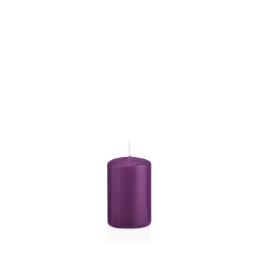 Votive candle / Pillar candle MAEVA, violet, 3.1"/8cm, Ø2"/5cm, 18h - Made in Germany