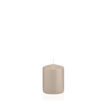 Votive candle / Pillar candle MAEVA, beige, 3.1"/8cm, Ø2.4"/6cm, 29h - Made in Germany