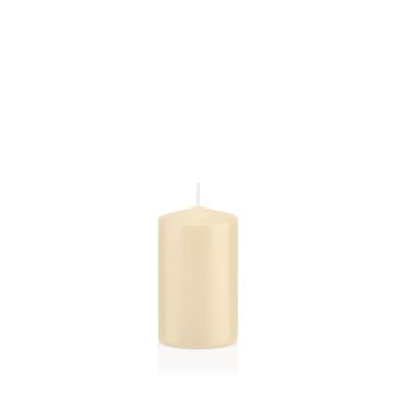Votive candle / Pillar candle MAEVA, cream, 4"/10cm, Ø2.4"/6cm, 33h - Made in Germany