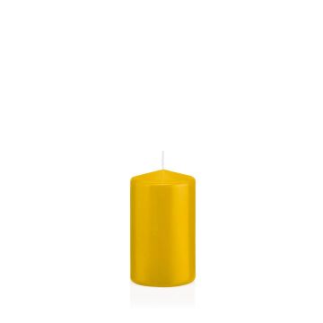Votive candle / Pillar candle MAEVA, yellow, 4"/10cm, Ø2.4"/6cm, 33h - Made in Germany