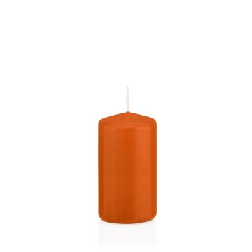 Votive candle / Pillar candle MAEVA, orange, 4.7"/12cm, Ø2.4"/6cm, 40h - Made in Germany Votive candle / Pillar candle MAEVA, orange, 4.7"/12cm, Ø2.4"/6cm, 40h - Made in Germany