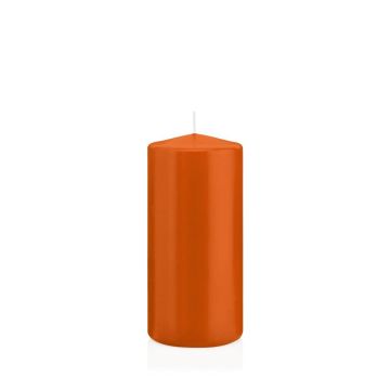 Votive candle / Pillar candle MAEVA, orange, 5.9"/15cm, Ø 2.8"/7cm, 63h - Made in Germany