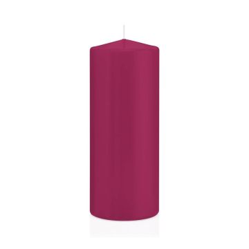 Votive candle / Pillar candle MAEVA, magenta, 8"/20cm, Ø 3.1"/8cm, 119h - Made in Germany