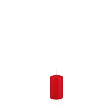 Votive candle / Pillar candle MAEVA, red, 8"/20cm, Ø4"/10cm, 156h - Made in Germany