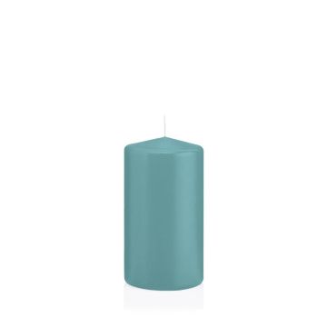 Votive candle / Pillar candle MAEVA, turquoise, 5.1"/13cm, Ø2.8"/7cm, 52h - Made in Germany