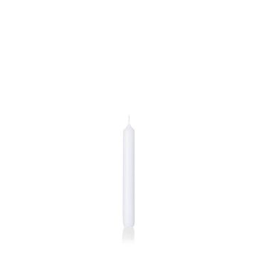 Candlestick / Taper candle CHARLOTTE, white, 7.3"/18,5cm, Ø 0.8"/2,1cm, 6,5h - Made in Germany