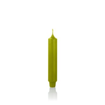 Cone shaped candle / Household candle ARIETTA, green, 6.5"/16,4cm, Ø 1.1"/2,8cm, 6h - Made in Germany