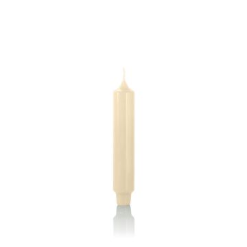 Cone shaped candle / Household candle ARIETTA, cream, 6.5"/16,4cm, Ø 1.1"/2,8cm, 6h - Made in Germany