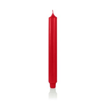 Cone shaped candle / Household candle ARIETTA, red, 24,9cm, Ø 1.1"/2,8cm, 16h - Made in Germany