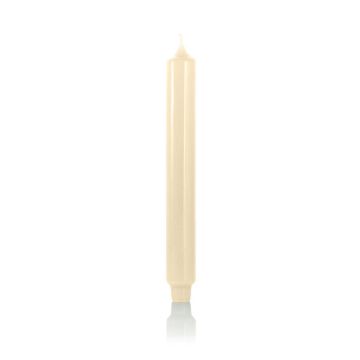 Cone shaped candle / Household candle ARIETTA, cream, 24,9cm, Ø 1.1"/2,8cm, 16h - Made in Germany