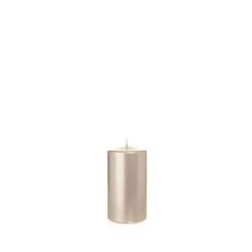 Christmas candle / Pillar candle ROSELLA, mother of pearl, 5.1"/13cm, Ø2.8"/7cm, 52h - Made in Germany