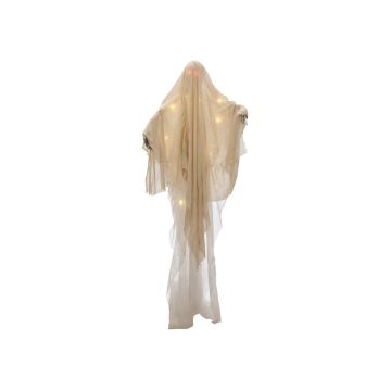 Halloween decorative figure: ghost WLADIMIR, LEDs, white, 6ft/180cm Halloween decorative figure: ghost WLADIMIR, LEDs, white, 6ft/180cm