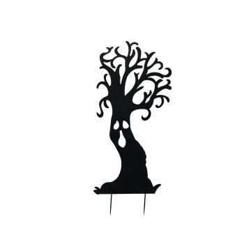 Halloween decorative figure: silhouette TREE SPOOKY TREE, metal, black, 5ft/150cm Halloween decorative figure: silhouette TREE SPOOKY TREE, metal, black, 5ft/150cm