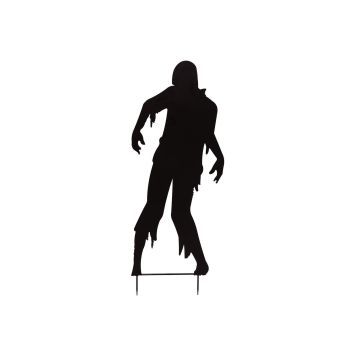 Halloween decorative figure, silhouette man, SPOOKY ZOMBIE, metal, black, 4ft/135cm Halloween decorative figure, silhouette man, SPOOKY ZOMBIE, metal, black, 4ft/135cm
