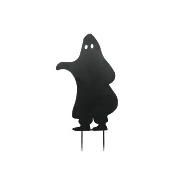Halloween decorative figure, silhouette ghost SPOOKY GHOST, metal, black, 75cm