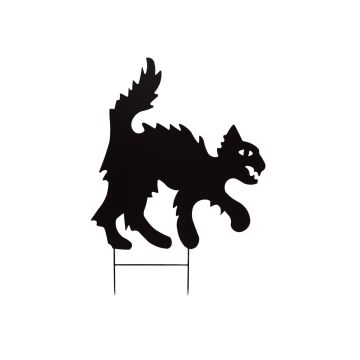 Halloween decorative Silhouette CAT SPOOKY CAT, metal, black, 21"/53cm Halloween decorative Silhouette CAT SPOOKY CAT, metal, black, 21"/53cm