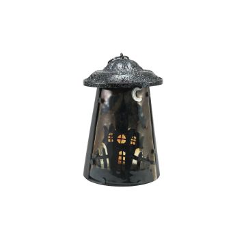 Halloween Decorative Lantern / Light COSMO with Tealight Holder, Haunted House, 23cm