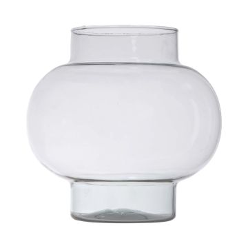 Spherical glass vase RAINIERO, recycled, clear, 19cm, Ø19cm Spherical glass vase RAINIERO, recycled, clear, 19cm, Ø19cm