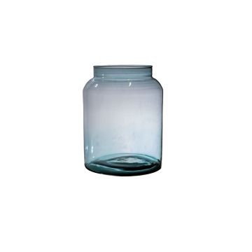 Vase MARTITA made of glass, recycled, blue-clear, 25cm, Ø19cm