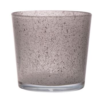 Glass plant pot ALENA GRANIT, granite grey, 11cm, Ø11,5cm